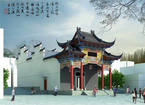 沅陵仿古祠堂 古韻園林景觀 誠(chéng)信商家 仿古祠堂設(shè)計(jì)效果圖高清圖片 高清大圖
